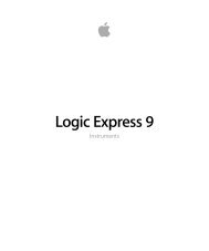 Logic Express 9 Instruments - Help Library - Apple