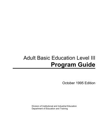 Program Guide - Department of Human Resources, Labour and ...