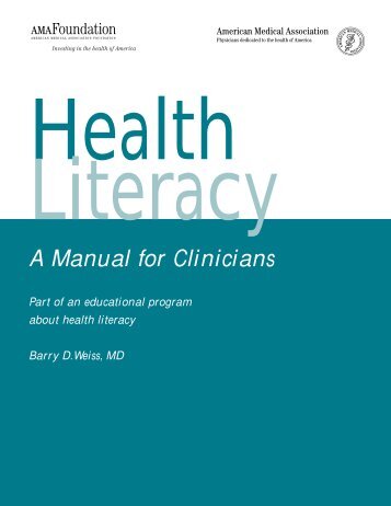 Health Literacy: A Manual for Clinicians