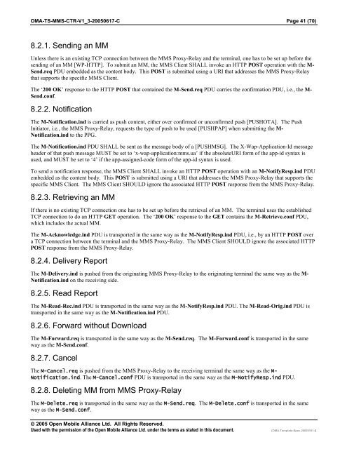 A.2 MMS Proxy-Relay - Open Mobile Alliance