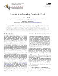 Lessons from Modeling Sudoku in Excel - IEOR @IIT Bombay