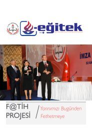 F@TİH PROJESİ - MEB Eğitek - Milli Eğitim Bakanlığı