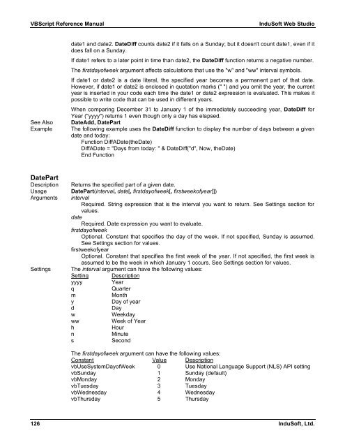 VBScript Reference Manual for InduSoft Web Studio