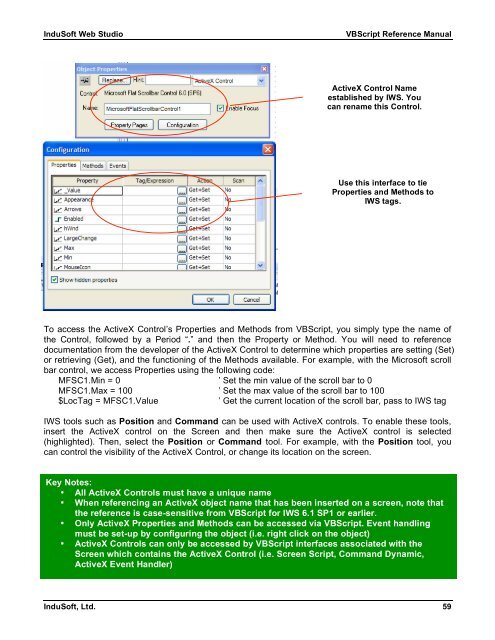 VBScript Reference Manual for InduSoft Web Studio