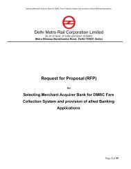 Delhi Metro Rail Corporation Limited Request for Proposal(RFP)