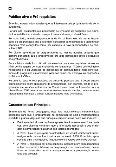 O GUIA PRÁTICO DO VISUAL BASIC 2008 - Centro Atlântico