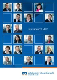 Jahresbericht 2011 - Volksbank in Schaumburg eG