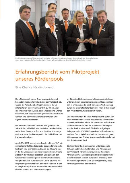 Geschäftsbericht 2011 - Volksbank eG