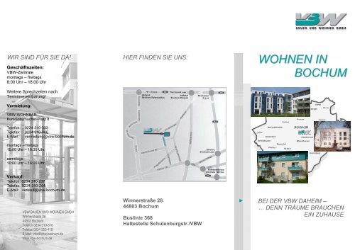 WOHNEN IN BOCHUM - VBW Bauen und Wohnen GMBH