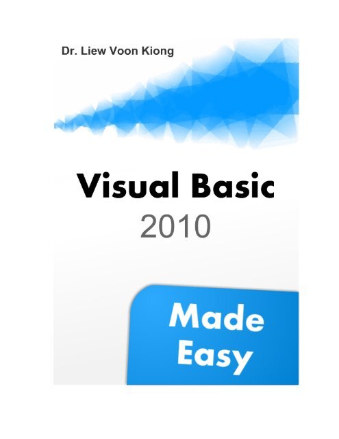 visual basic tutorial pdf free download