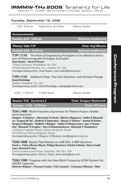 CONFERENCE GUIDE - IRMMW-THz 2008