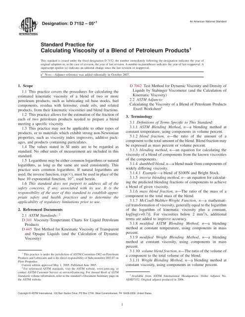 Astm Standard Viscosity Temperature Chart For Liquid Petroleum Products