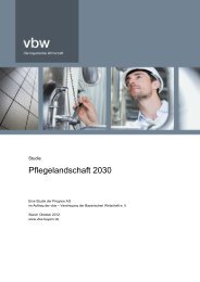 Pflegelandschaft 2030 - Vereinigung der Bayerischen Wirtschaft