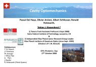 Cavity Optomechanics Cavity Optomechanics - Max-Planck-Institut ...