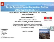 Cavity Optomechanics - Max-Planck-Institut für Quantenoptik