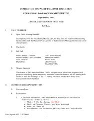 09-13-2012 Final Agenda - Lumberton Township Schools