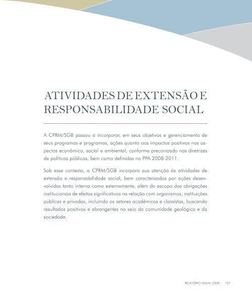 RELATÓRIO ANUAL 2008 - CPRM