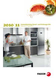 Gesamtkatalog Stand- und Einbaugeräte - Fagor