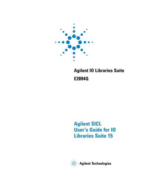 AGILENT SICL DOWNLOAD DRIVER