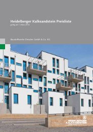 Heidelberger Kalksandstein Preisliste - Raiss-Leutersdorf