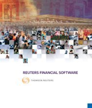 REUTERS FINANCIAL SOFTWARE - Thomson Reuters