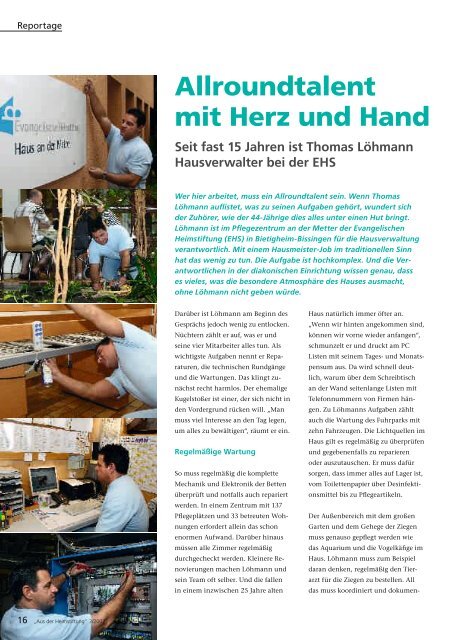 Das Magazin 3/2007 - Evangelische Heimstiftung