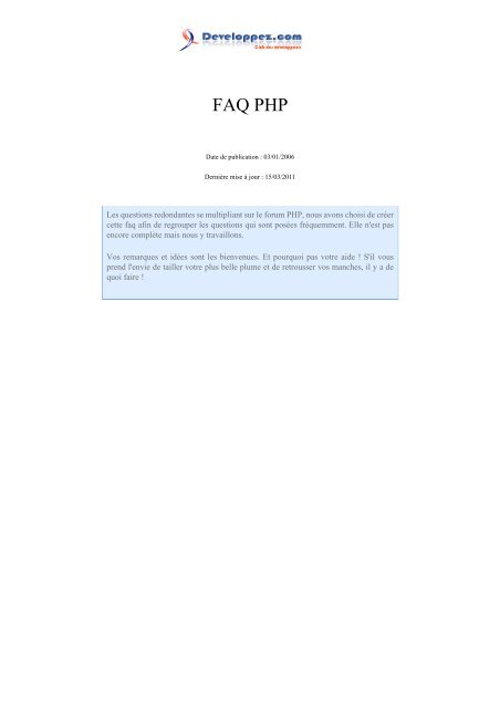 FAQ PHP