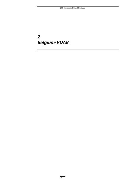 (42) Examples of Good Practices First Draft GP 03 September 2006