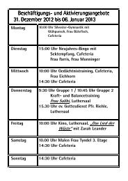 Wochenplan Arbeitsblatt ohne Farbe - Evangelische Heimstiftung