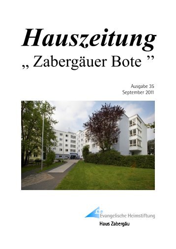 Heimzeitung 35 - Evangelische Heimstiftung
