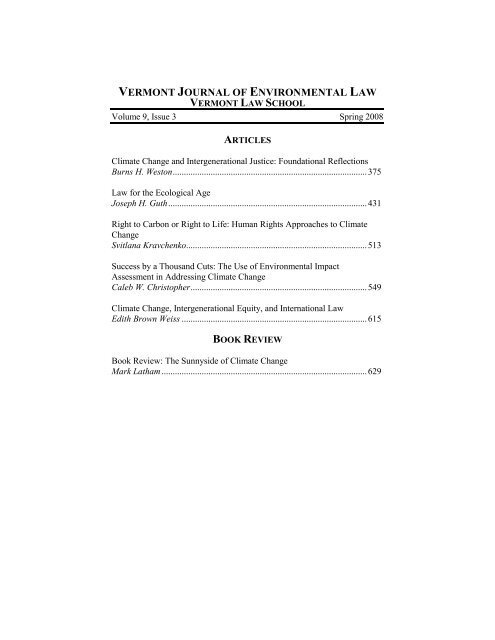 Saxput - PDF Version - Vermont Journal of Environmental Law