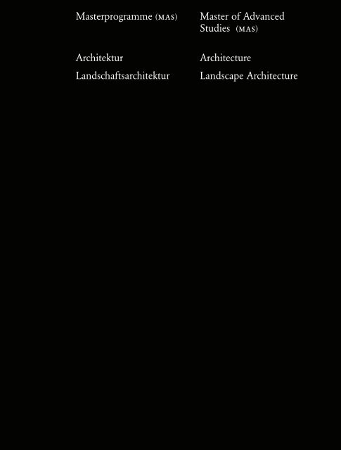 Jahrbuch 2006 / Yearbook 2006 - D-ARCH - ETH Zurich - ETH Zürich