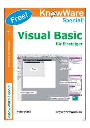 Visual Basic - HomePages für Einsteiger - KnowWare-Verlag