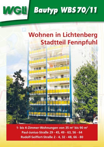 Bautyp WBS 70/11 - WGLi Wohnungsgenossenschaft Lichtenberg eG