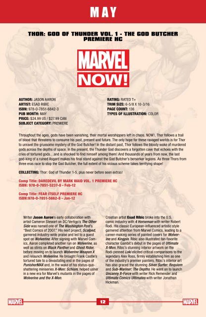 MARVEL May to August Spring 2013