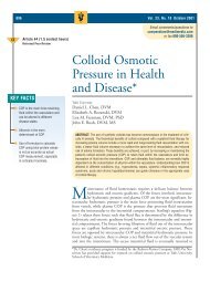 Colloid Osmotic Pressure in Health and Disease* - VetLearn.com