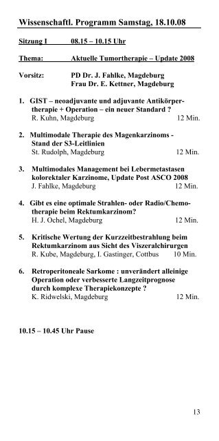Programm - Städtisches Klinikum Magdeburg