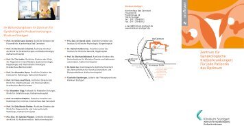 Zentrum für Gynäkologische Krebserkrankungen ... - Klinikum Stuttgart