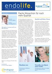 Ausgabe 11/Sommer 2011 - endogap Klinik für Gelenkersatz