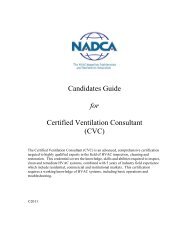 Candidates Guide for Certified Ventilation Consultant (CVC) - NADCA