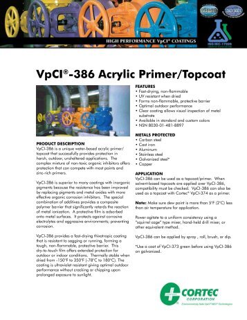VpCI®-386 Acrylic Primer/Topcoat