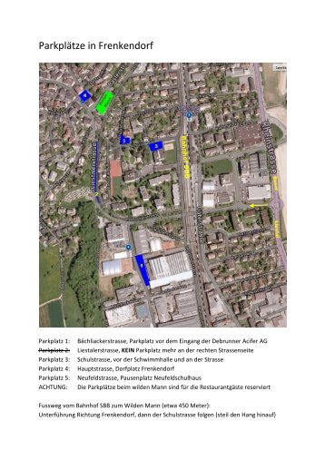 Parkplätze in Frenkendorf - BEREDAs.ch