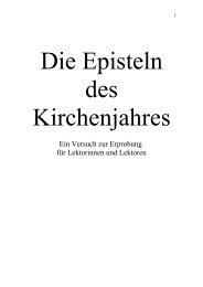 Die Episteln des Kirchenjahres