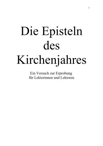 Die Episteln des Kirchenjahres
