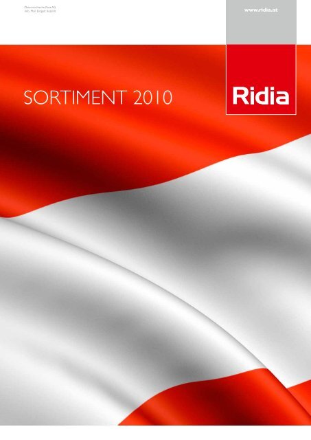 SORTIMENT 2010 - Ridia