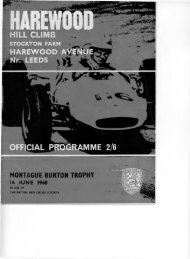 MONTAGUE BURTON TROPHY - Harewood Hill History