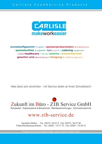 CARLISLE FoodService Products PDF-Katalog - ZIB Service GmbH