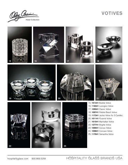 Oleg Cassini Stock Items - Hospitality Glass Brands USA