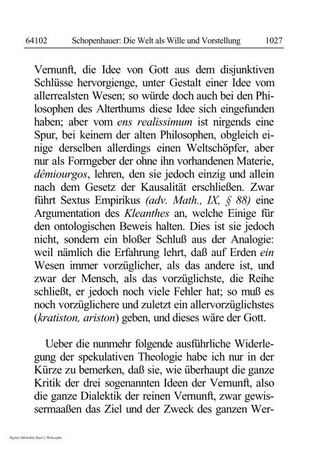 Arthur Schopenhauer - Die Welt als Wille und Vorstellung