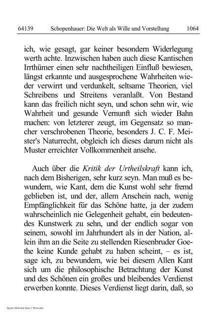 Arthur Schopenhauer - Die Welt als Wille und Vorstellung